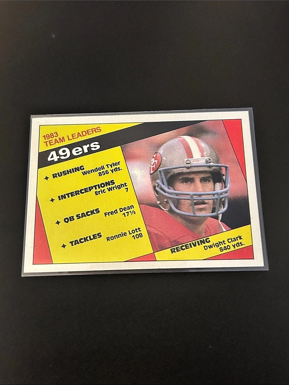 Topps San Francisco 49ers Team Leaders #349 Football Card